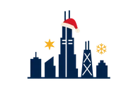 Chicago Santa skyline logo